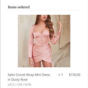 Lavish alice satin corset dress